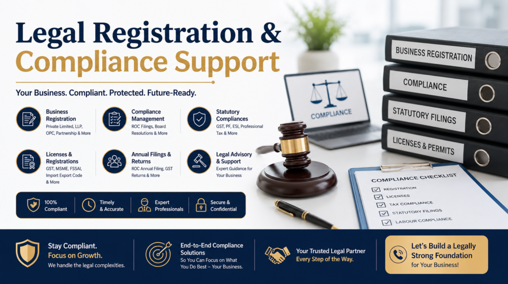 Why Every Startup in India Needs Proper Legal Registration & Compliance Support